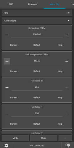 Motor CFG FOC Hall Sensors