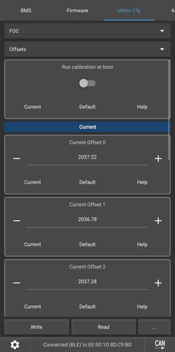 Motor CFG FOC Offsets