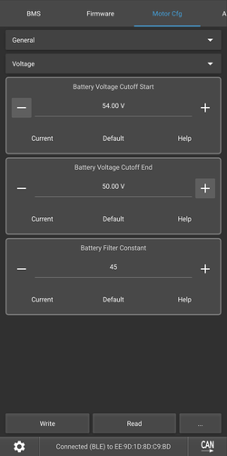 Motor CFG Voltage